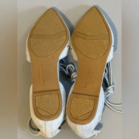 NWOT Christian Siriano Blue Suede Flats! - Picture 4 of 9